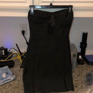 Black Strapless Mini-dress